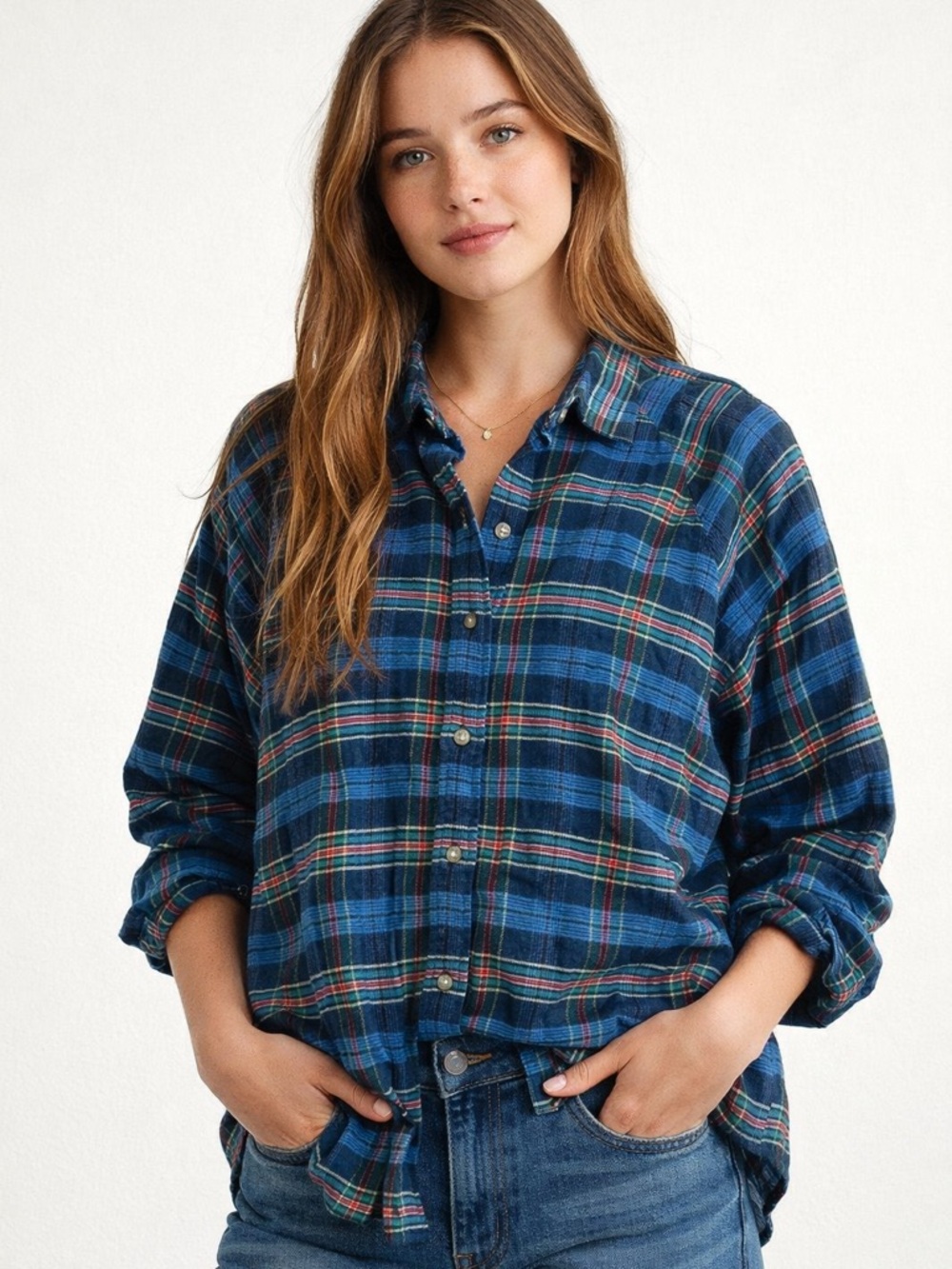 American Eagle Outfitters Multicolor Plaid Women’s Shirt M